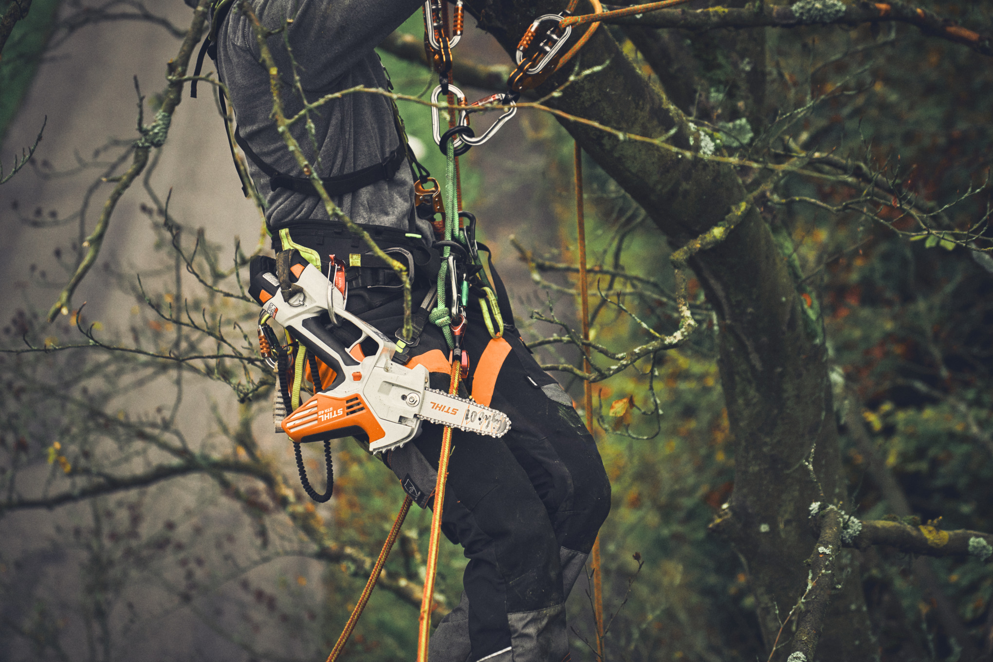 Baumklettern mit STIHL Akku-Schneidgerät GTA 40